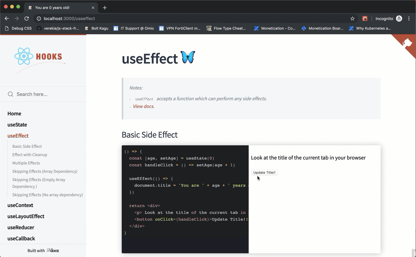 React UseEffect Basic Side Effect