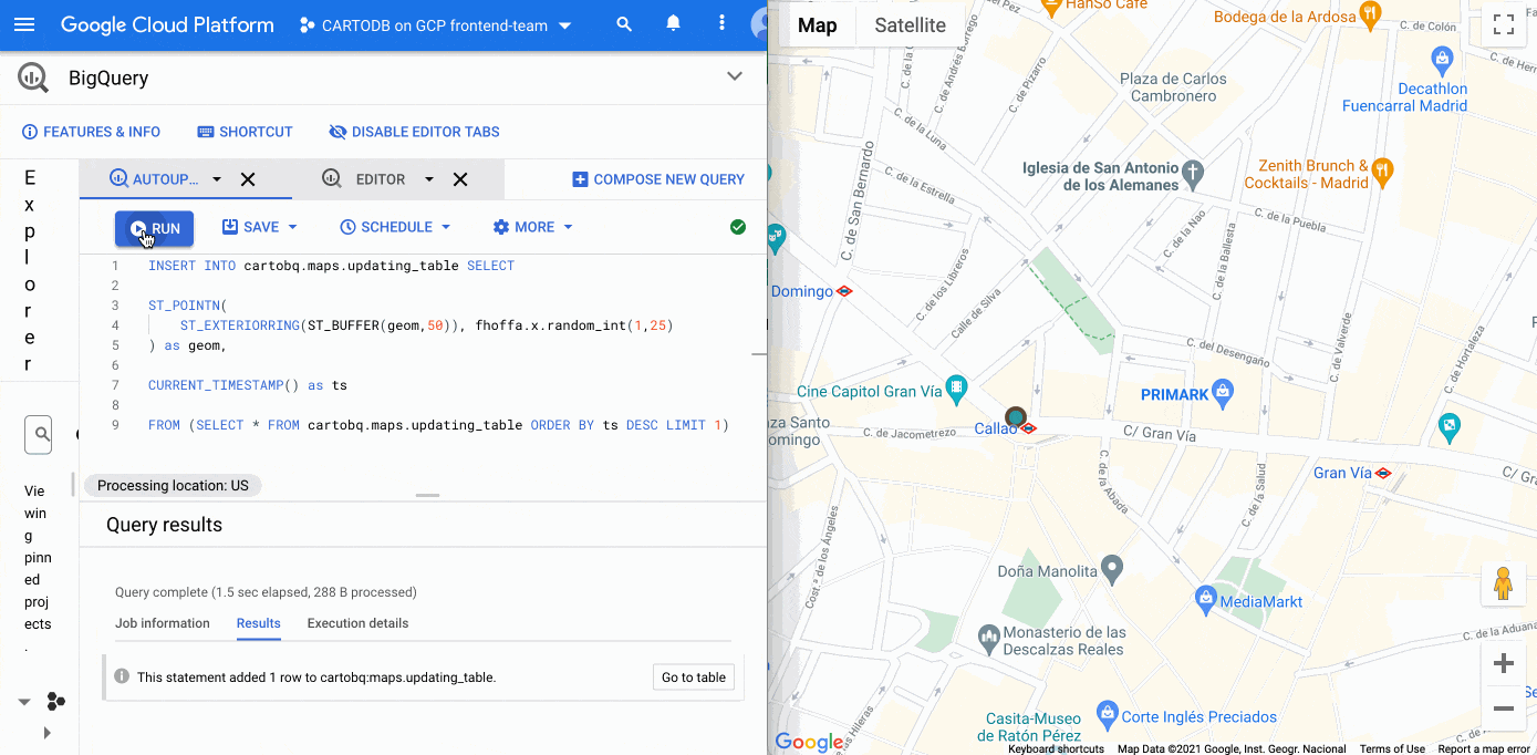 Datasets on the fly