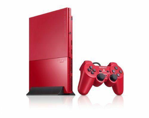 Cinnabar Red Slim Playstation 2 System JP Playstation 2