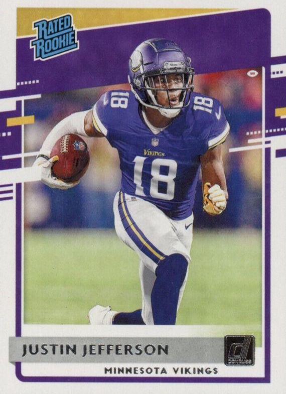 Justin Jefferson #313 Football Cards 2020 Panini Donruss