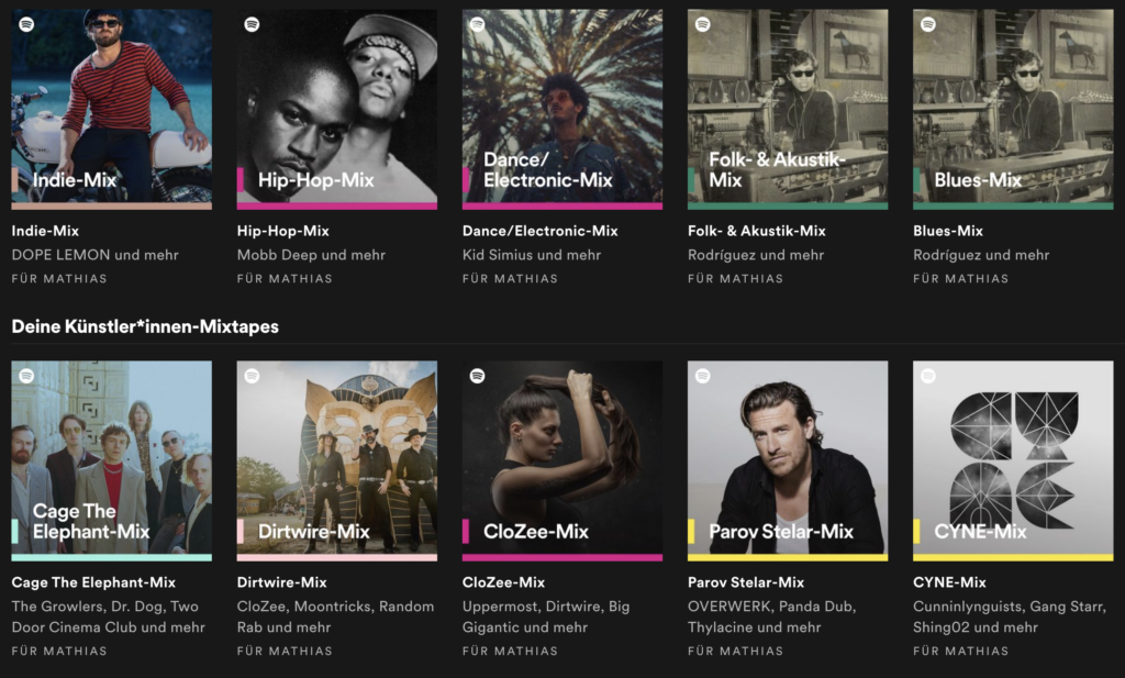 Die neuen personalisierten Spotify-Playlists