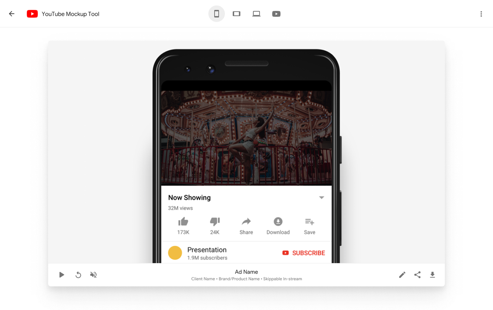 A screen showcasing a video player in a YouTube-like setting